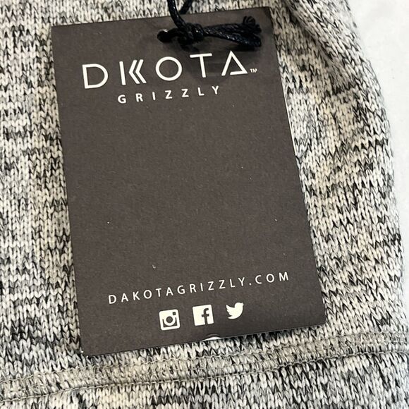 Dakota Grizzly NEW L Dobbs Fleece 1/4 Snap Pullover Jacket Sweater Cream Gray - Picture 11 of 11